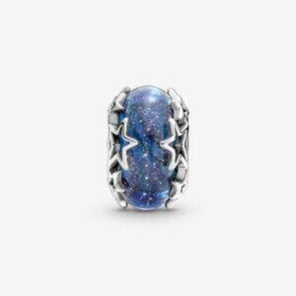 Pandora Galaxy Blue & Star Murano Charm - Picture 4 of 5